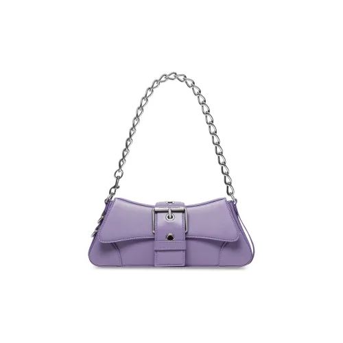 Balenciaga Lindsay Smooth Calfskin Portable Crossbody Bag Shoulder Bag Women's Purple