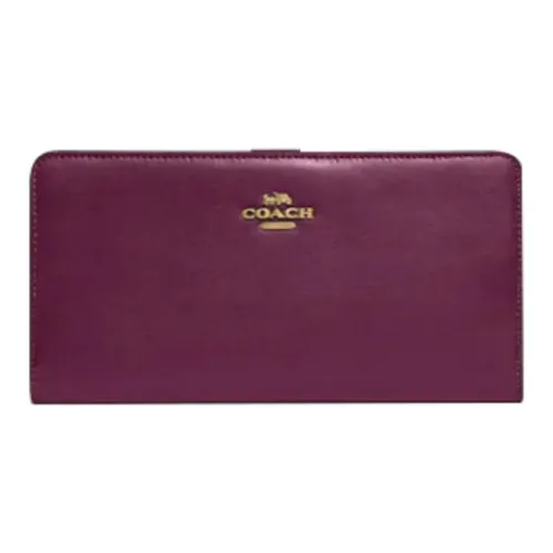 COACH Skinny Wallet Коровья кожа Кошелек Маленький Женский Фуксия