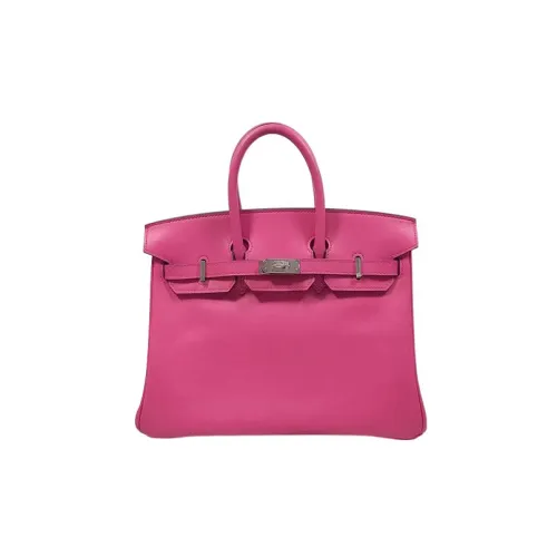 HERMES Birkin Jonathan Кожа Сумка Женская 5R Розовый Shocking Ярко-розовый
