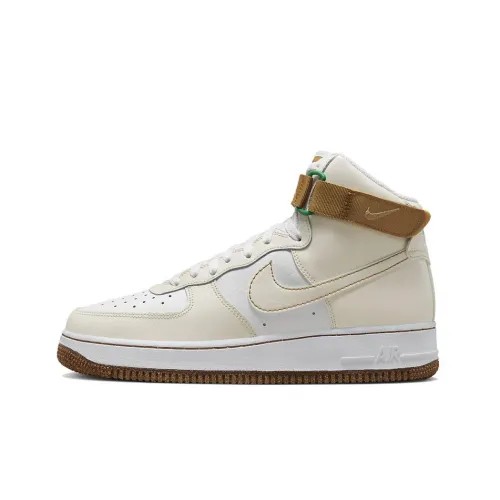 Nike Air Force 1 High Топ Скейтборд Кроссовки Мужские Белый Коричневый