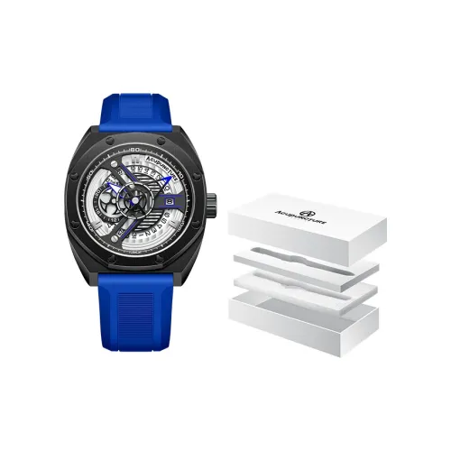 Acupuncture Crossbow Series Механическое Механизм Резиновый Ремешок Часы Мужские Циферблат Серебристый AU7004 G3