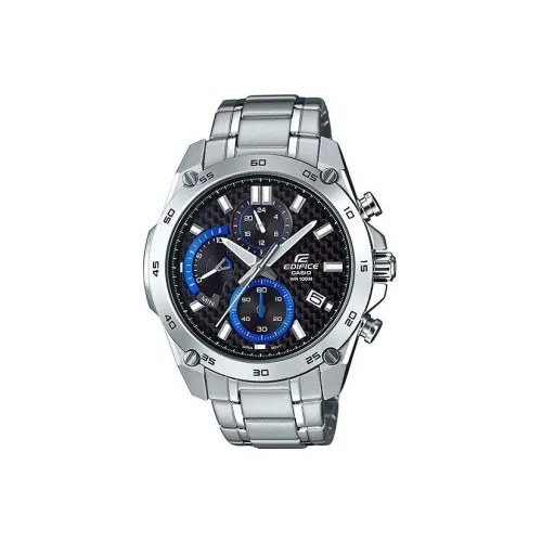 CASIO EDIFICE Кварцевый механизм нержавеющая сталь ремешок мужские часы черный циферблат