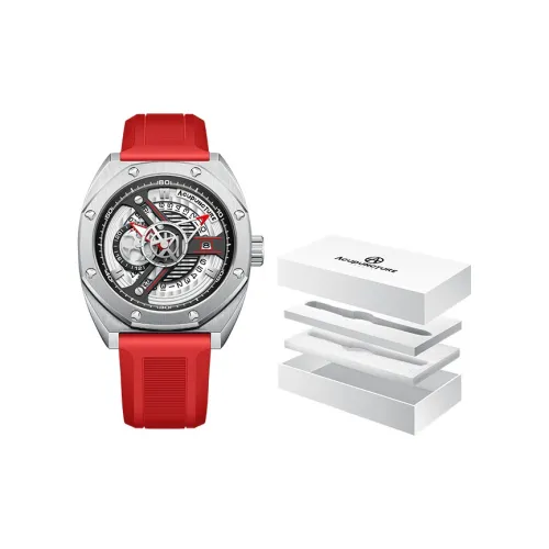 Acupuncture Crossbow Series Механическое Механизм Резиновый Ремешок Часы Мужские Циферблат Серебристый AU7004 G2