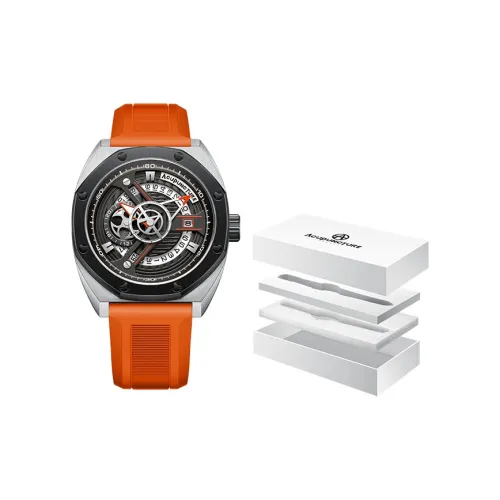 Acupuncture Crossbow Series Механическое Механизм Резиновый Ремешок Часы Мужские Циферблат Серебристый AU7004 G1