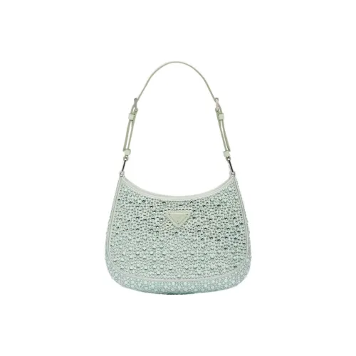 PRADA Cleo Ткань Сумка через плечо Женская Аква Зеленый