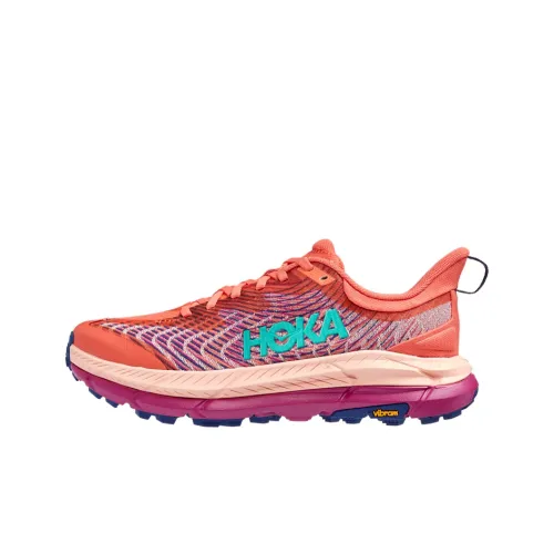 HOKA ONE ONE Mafate Speed 4 Low Топ Беговые кроссовки Женские Оранжевый Розовый