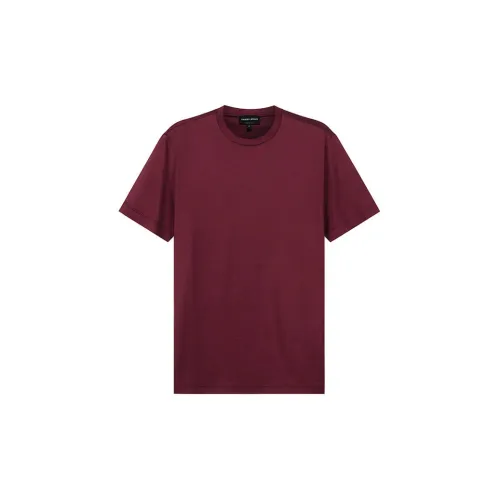 GIORGIO ARMANI Кирпично-красные Мужские T-рубашки