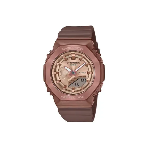 CASIO Full Metal Collection Octagonal Кварцевый механизм Смольный ремешок Часы Женские часы Золотой циферблат