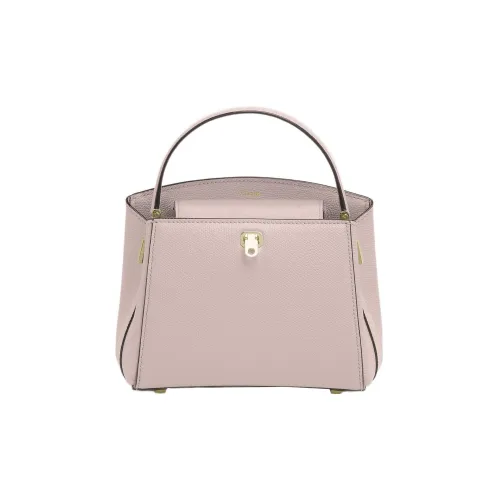 Valextra Millepunte Телячья кожа Сумка через плечо Сумка Мини Женская Светло-розовая