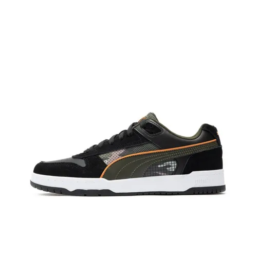 PUMA RBD Game Low Топ Скейтборд Кроссовки Унисекс Черный Оливковый