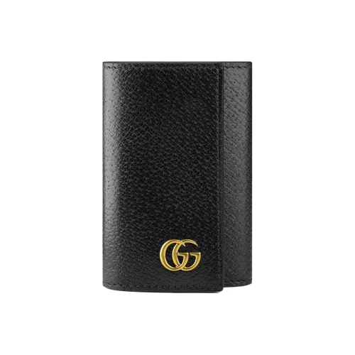 GUCCI GG Marmont Кожа Key Pouch Мужской Черный