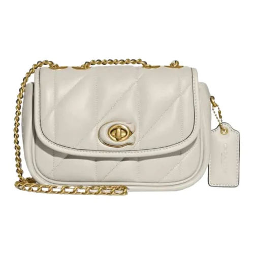 COACH Pillow Напповая кожа Сумка через плечо Сумка на плечо Женская Белая
