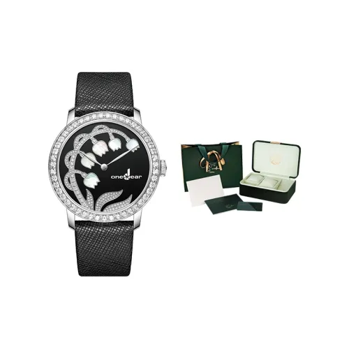 ONEDEAR Кварцевый механизм Женские часы Черный циферблат ODL01Q7B014SS09