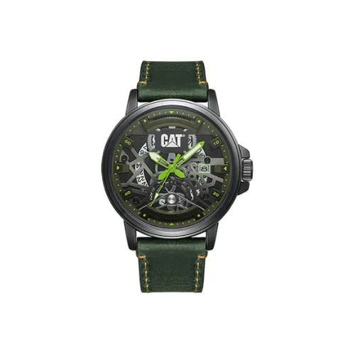 CAT Наручные часы Кварцевый механизм Кожаный ремешок Черепный циферблат Мужские часы CAT M15ABL3 13