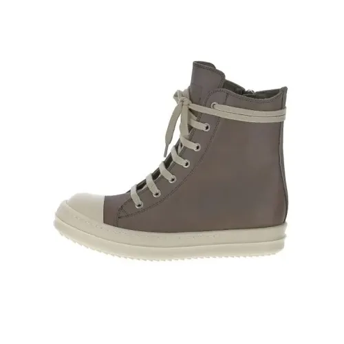 RICK OWENS совместный бренд RO Высокие Топы Стильные Скейтбординги Женские Серые