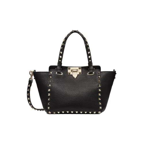 Valentino Rockstud Телячья кожа с рельефом Сумка через плечо Сумка мини Женская Черная