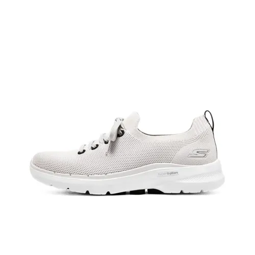Skechers Go Walk 6 Low Топ Casual Мужской Бежевый