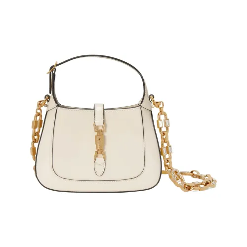 GUCCI Jackie 1961 Лакированная кожа Лунный Сумка на плечо Сумка на плечо Мини Женская Белая