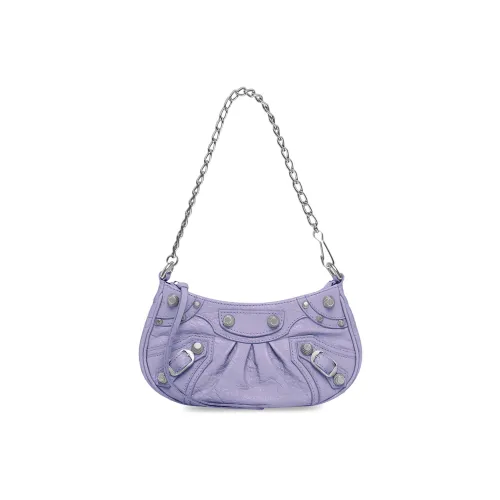 Balenciaga Le Cagole Sheepskin Biker Сумка Dumpling Сумка через плечо Mini Женская Фиолетовая