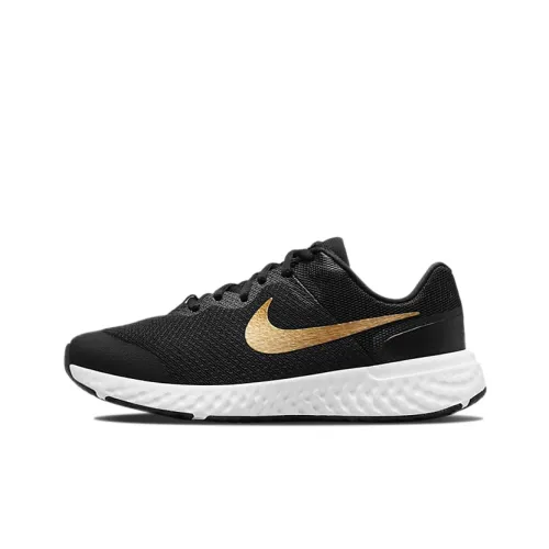 Nike Shock Absorbers Slip-Resistant Abrasion-Resistant Low-Top Беговые кроссовки Женские Black Gold Wide Fit