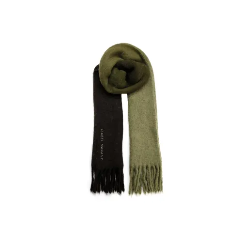 ISABEL MARANT Альпака Вязаные шарфы Зеленый Унисекс