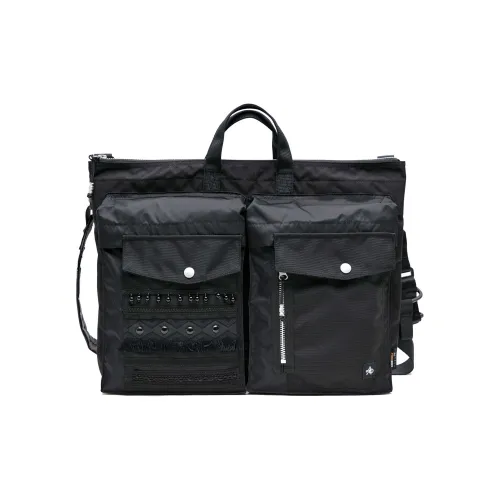 The MAD HATcher Полиамид Сумка через плечо Сумка Большая Унисекс Черный Темно-синий Синий