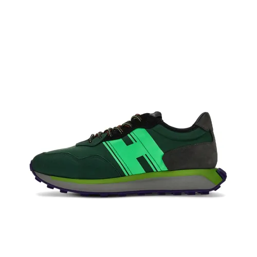 HOGAN H601 Низкий Топ Повседневная Обувь Мужская Зеленая