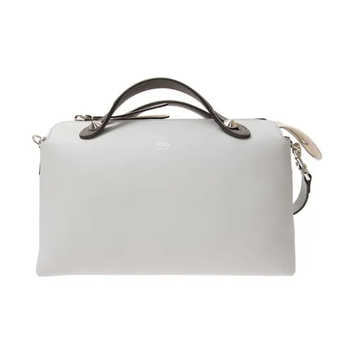 FENDI By The Way Series Корова Кожа Бостон Сумка через плечо Сумка Сумка Маленькая Женская Светло-Серый