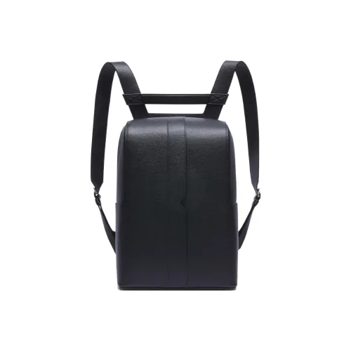 Valextra V Line Millepunte Телячья кожа Сумка Рюкзак Мужской Черный