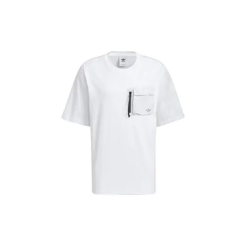 Adidas Originals Рукав с оборванным плечом T-рубашка Мужская Белая