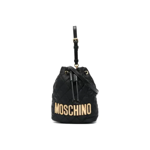 MOSCHINO Нейлоновая ведрообразная сумка сумка через плечо женская черная