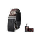 Коричневый ремешок с металлической пряжкой + премиум-коробка.