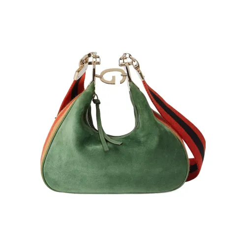 GUCCI Attache Замша Сумка через плечо Маленькая Женская Зеленая Сумка через плечо