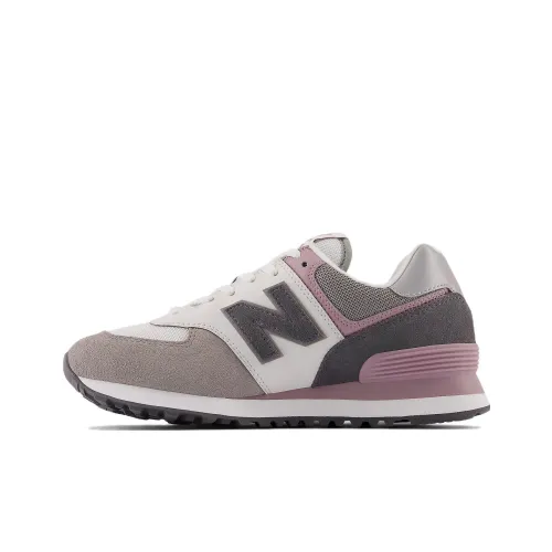New Balance NB 574 Low Топ Беговые кроссовки Женские Серый Белый Фиолетовый