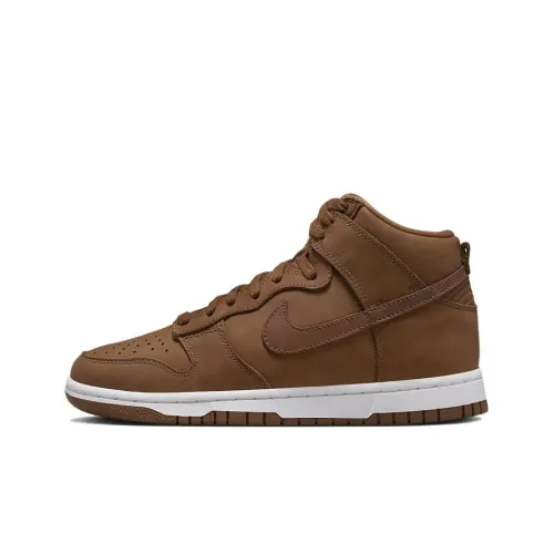 Nike Dunk High SURFACES противоскользящие устойчивые к истиранию легкие высокие кроссовки для скейтбординга унисекс коричневые