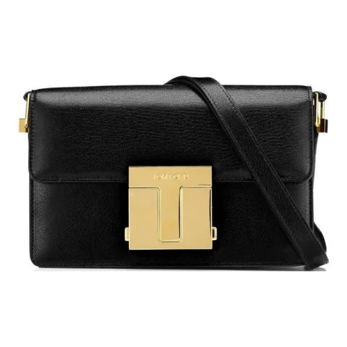 TF GRAIN LEATHER Сумка через плечо Сумка на плечо Средняя Женская Черная