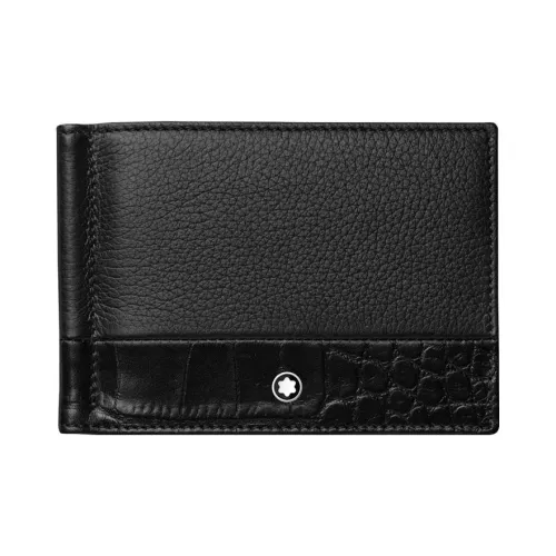 MONTBLANC Meisterstuck Кошелек из коровьей кожи держатель для карт Мужской Черный