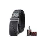 Синий ремешок, пряжка цвета оружейного металла + премиум-бокс