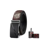 Коричневый ремешок с металлической пряжкой + премиум-коробка.