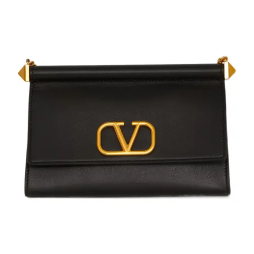 Valentino Телячья кожа Ручная Сумка через плечо Сумка на плечо Женская Черная