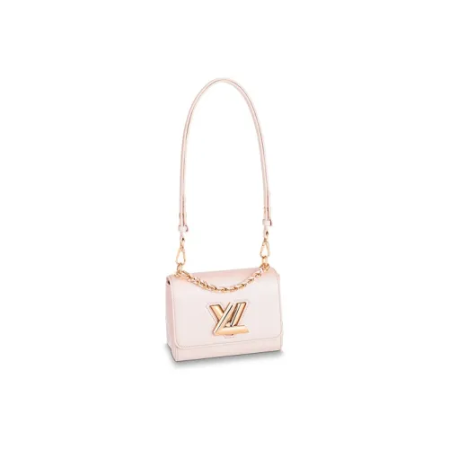 LOUIS VUITTON Twist Grained Телячья кожа Сумка через плечо Сумка на плечо Маленькая Женская Розовая