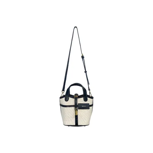 Mosiliri Canvas Bag Bucket Bag Basket Bag Handbag Shoulder Bag Crossbody Bag Small Women's White Black Mosiliri Холщовая сумка ведрообразная сумка корзина сумка плечевая сумка сумка через плечо маленькая женская белая черная