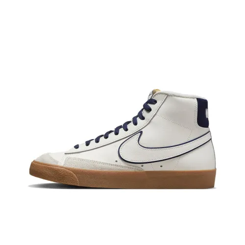 Nike Blazer 77 противоскользящие устойчивые к истиранию легкие кроссовки MID для скейтбординга мужские белые и синие