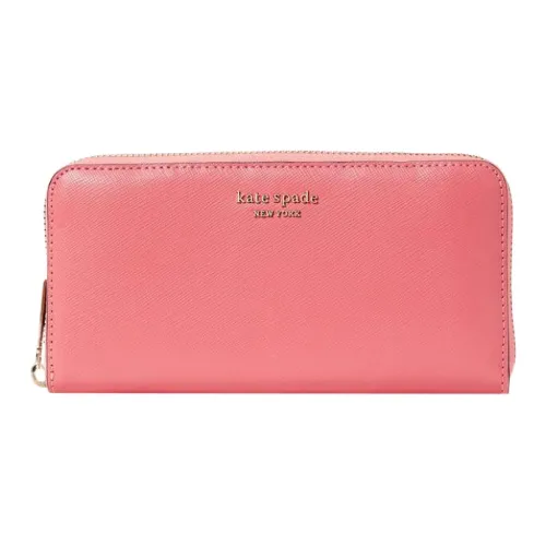 Kate Spade Spencer Коровья кожа Держатель для карт кошелек Женские Орхидея Розовый