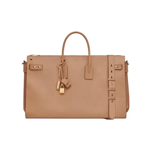 SAINT LAURENT SAC DE JOUR Сумка из коровьей кожи дорожная сумка тоут сумка для покупок сумка женская коричневый золотой