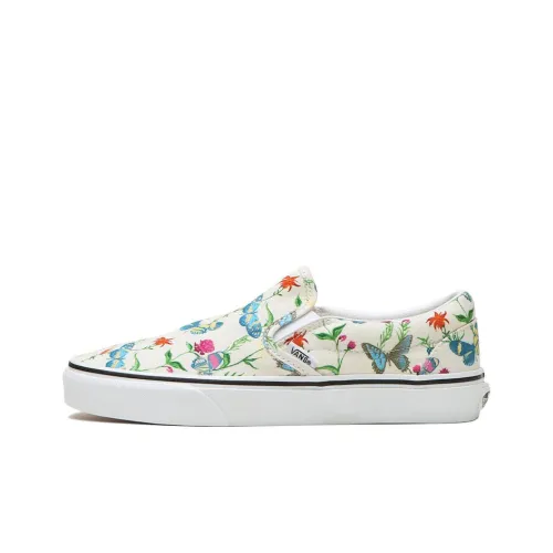Vans Slip On Low Top Скейтборд Кроссовки Унисекс Белый Синий