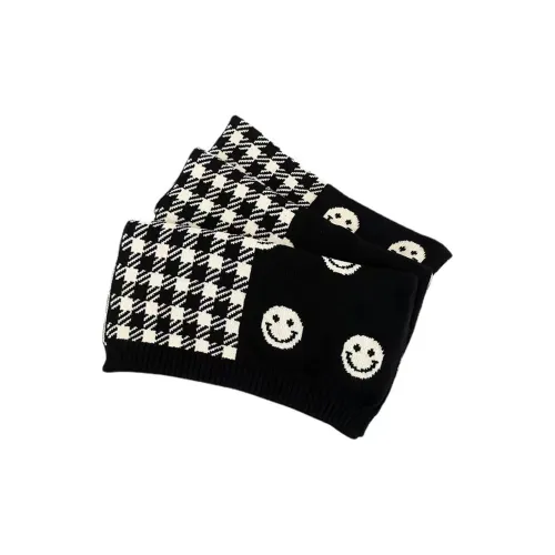 ALIEN BANG Искусственный кашемир Вязаные шарфы Черно-белая панда Смайлик Унисекс