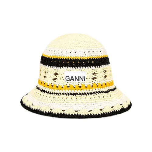 GANNI Cotton Bucket Hats Многоцветный Унисекс