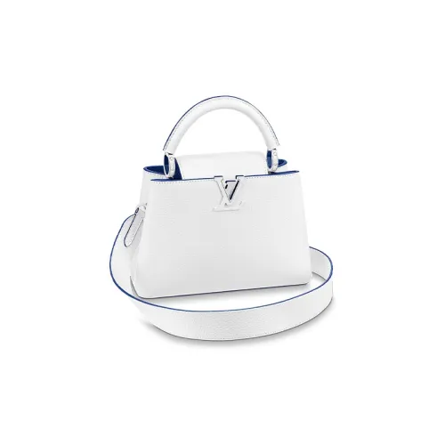 LOUIS VUITTON Capucines Taurillon Кожа Сумка через плечо Сумка Мини Женская Белая