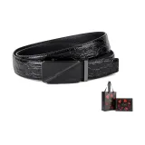 Черный ремешок с металлической пряжкой + премиум-бокс